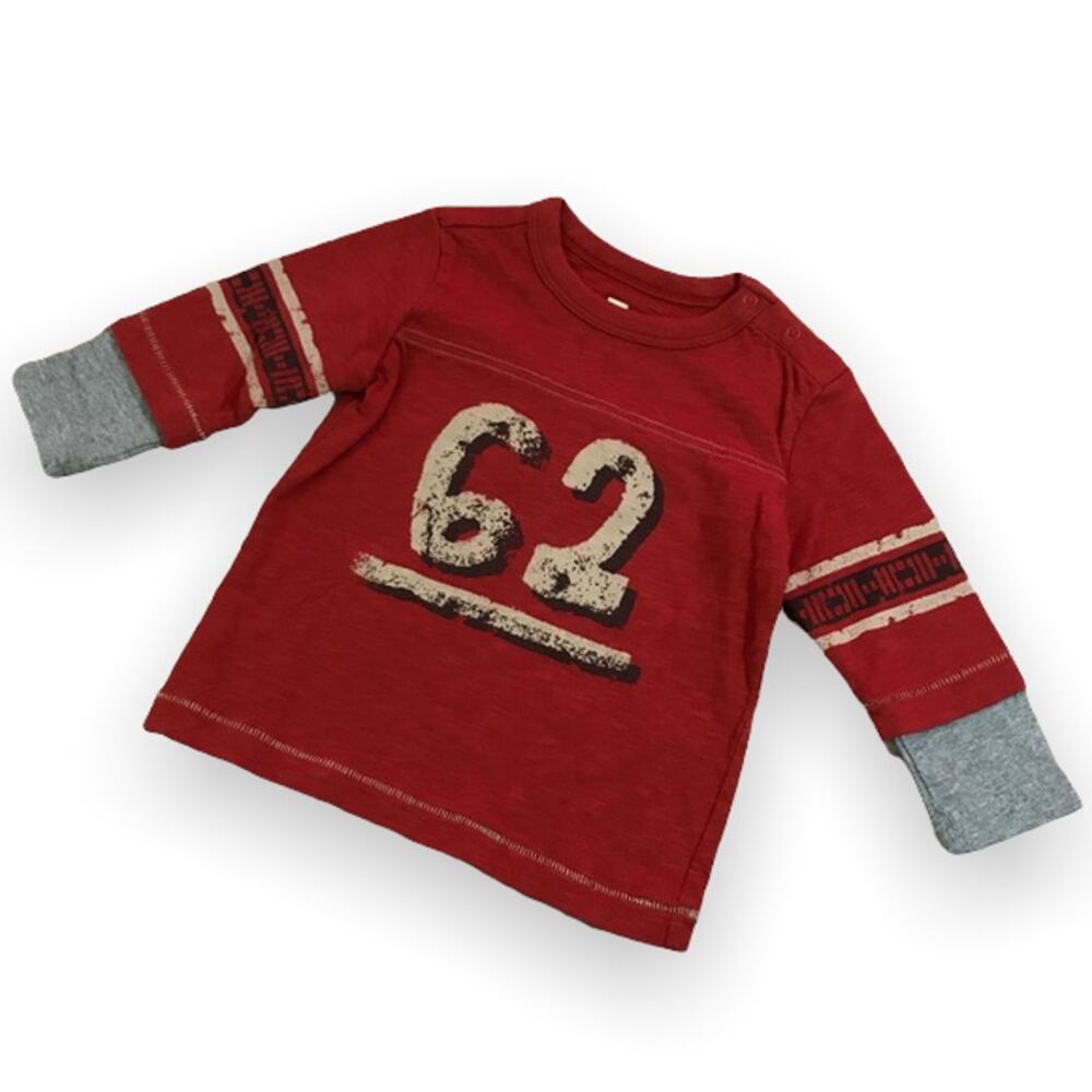 Tea Collection Boys Shirt Size 6-12 Months Mas de 62 Mexico Red NEW